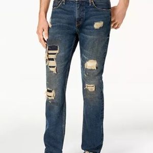 Men's Levis' 511 Slim Destruction Jeans.